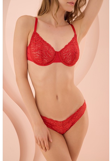 Loya Kadın Kırmızı Parma V Külot Kırmızı