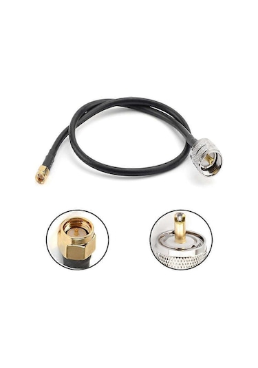 1 Adet Rg58 Kablo Uhf So239 Dişi - Sma Erkek Konnektör Rf Koaksiyel Düz Uzatma Kablosu