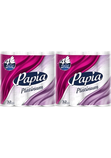 Papia Tuvalet Kağıdı 4 Katlı 64 Lü Pk Platinum 2pk 32