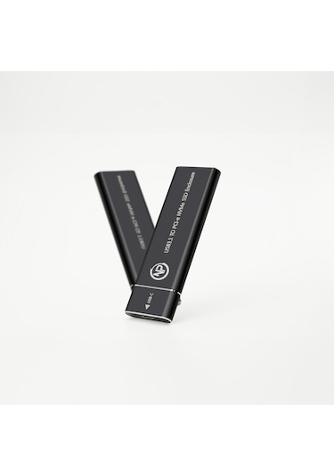 NPO DK02 NVMe M.2 USB-A Type-C Kablolu Taşınabilir Harici SSD Boş Kutu