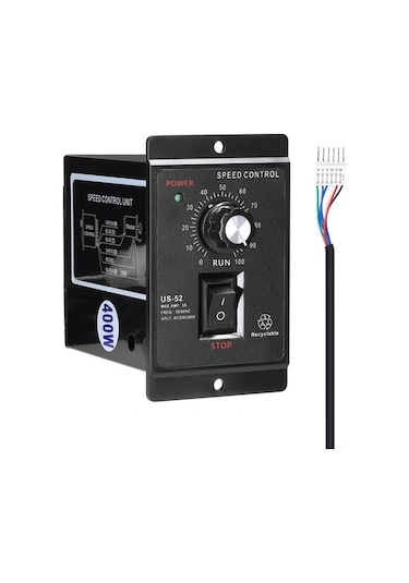 Pazly 400w Tek Fazlı Motor Hız Kontrol Cihazı, Sürekli Ayar, Ac110v/220v, Endüstriyel Kullanım