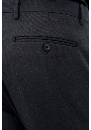 Lacivert Düz Gabardin Esnek Yan Cep Slim Fit Classic Pantolon 1003245209 219 Lacivert