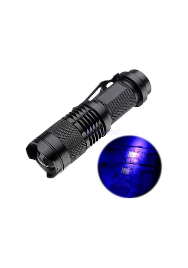 Uv Mor El Feneri - Bakteri Parmak İzi - Kedi Köpek Siyah