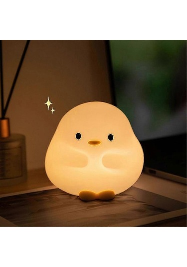 Ördek Lambası, Sevimli Ördek Lambası, 30 Dakikalık Zamanlayıcılı, Şarj Edilebilir Yumuşak Silikon Gece Lambası