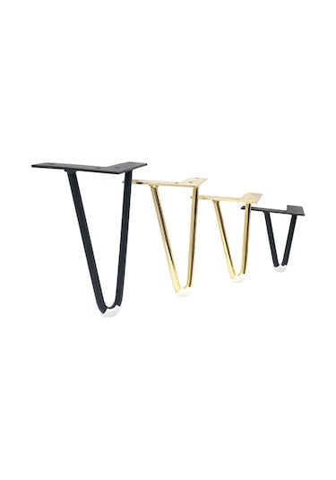 Sones Lh-s0006 Metal Mobilya Destek Ayakları, Yükseklik: 25cm Siyah Altın