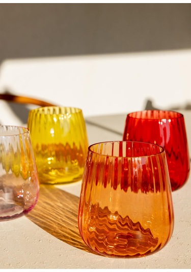 The Mia Cam Su Bardağı Turuncu 450 Ml Brd0127 Çok Renkli