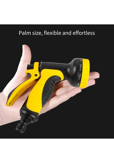 Lemestar Çok Amaçlı Bahçe Hortumu Nozulu - 10 Farklı Püskürtme Modu İle Yüksek Basınçlı Çok Renkli