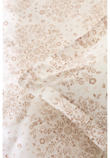 Kaşmir Home Grasy %100 Pamuk Çift Kişilik Nevresim Takımı Somon Somon