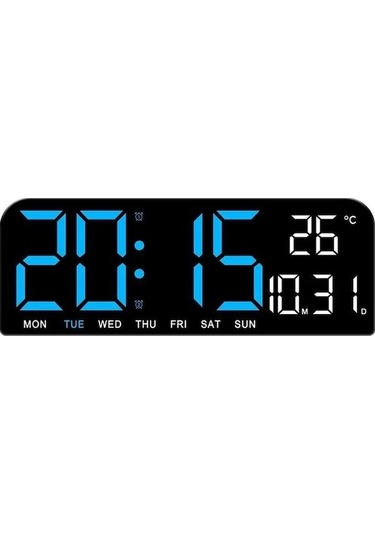 Tenfowee Renkli Led Dijital Alarm Saat - Sıcaklık, Tarih, Hafta Günü Gösterimi, Güneş Işığı Sensörlü, 12/24 Saat Formatı, Ev Ofis Kullanıma Uygun Turuncu Yeşil