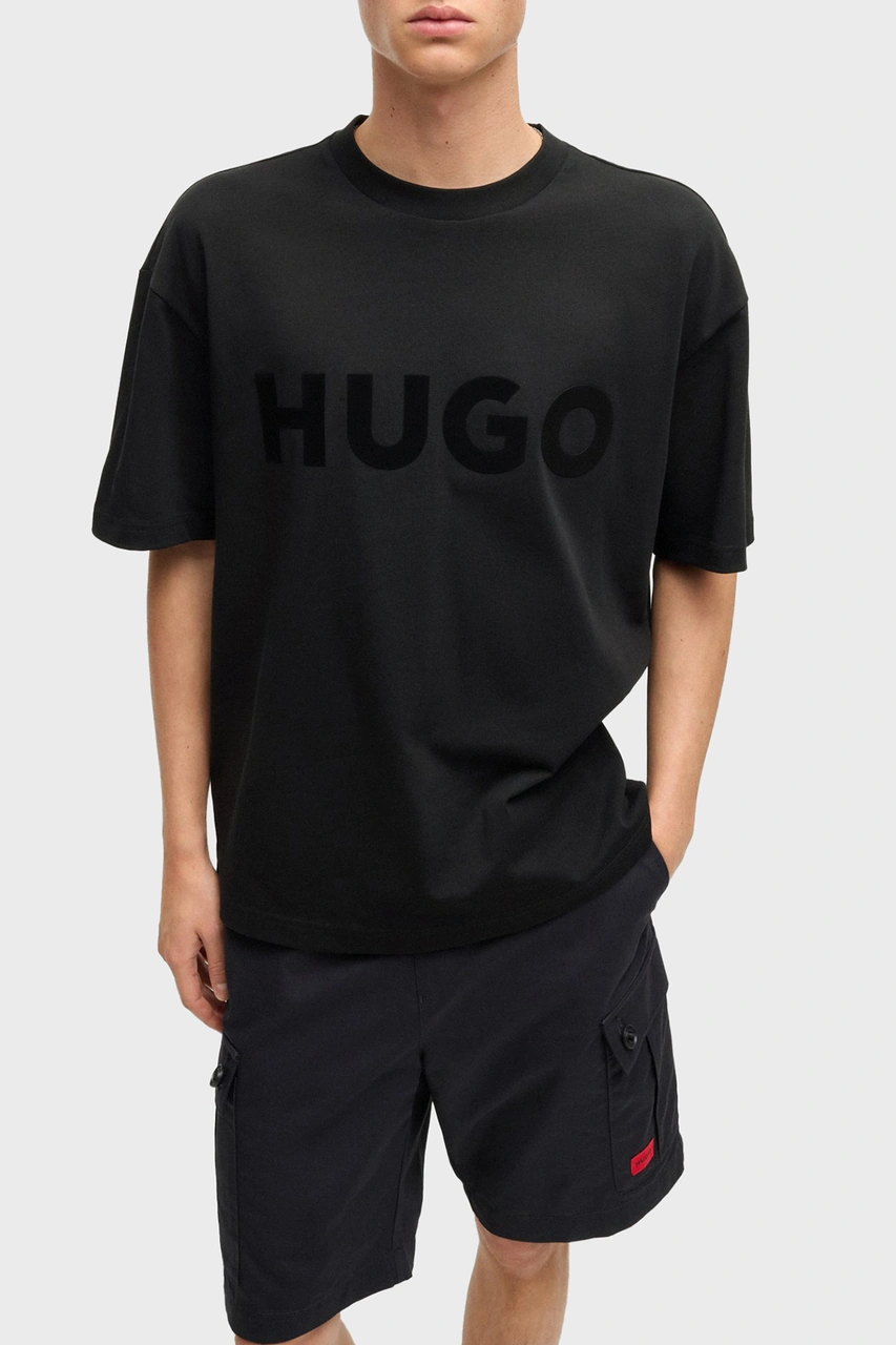 Hugo Erkek T Shirt 50525765 001 Siyah Siyah