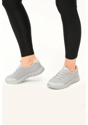 Walkway Buz Gri Pembe Comfort Kadın Spor Ayakkabı Çok Renkli