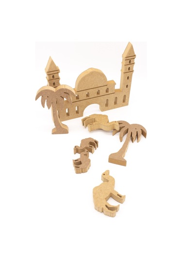 Neşeli Ahşap Des 23 Ayasafya Camii 25 Cm, Palmiye Ve Deve. Ramazan Ayına Özel Ahşap Boyama Etkinliği, Boyama Seti Model Tyb0aeqofa9s0m8483