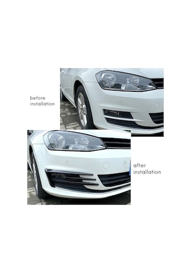 Didadodo Golf 7 Mk7 2013-2017 Parlak Siyah Araba Tampon Sis Işık Izgara Kapağı Trim