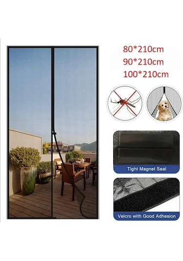 Manyetik Kapı Perdesi Anti-cibinlik Cibinlik Pencere Böcek Ekranı Görünmez Örgü White 90x210cm