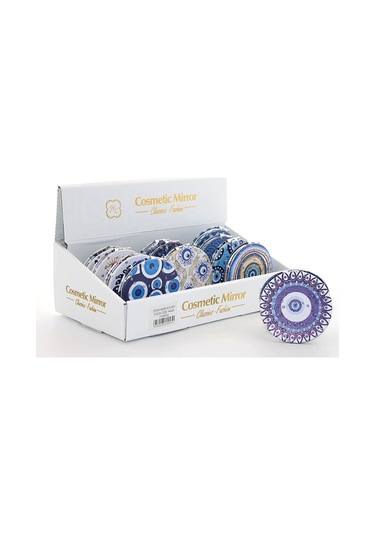 Taşlı Nazar Boncuklu El Aynası İnce Alk2497 Altın