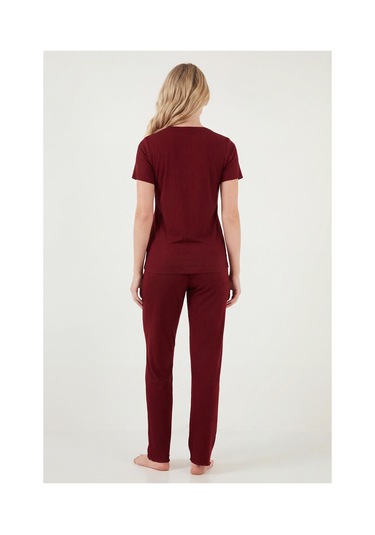 Lela Bayan Pijama Takımı 65770823 Bordo