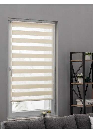 Venassa Krem Bambu Zebra Stor Güneşlik Perde