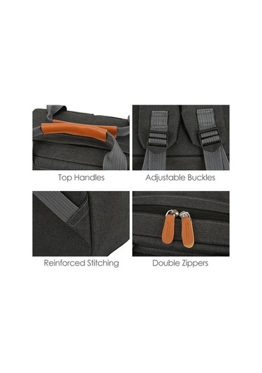 Novahub 3 Parçalı Laptop Çantası Seti - Seyahat, Okul Ve İş İçin Şık Ve Fonksiyonel Gri, Çanta Kombinasyonu Gri