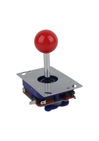 Kangvka Kırmızı Uzun Kolu Oyun Joystick'i - 2/4/8 Yönlü İşlem, Anti-kayma Somunlu, Dayanıklı Metal Gövde, Oyun Konsolleri İçin