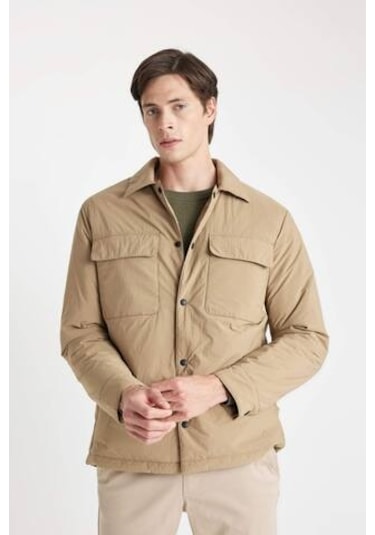 Defacto Slim Fit Polo Yaka Mont D1230ax24wnbg315 Bej