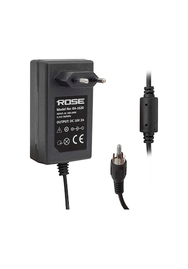 Rose RA-1620 16 V - 2 A Priz Tipi Tos Fişli Rca Santral Adaptörü