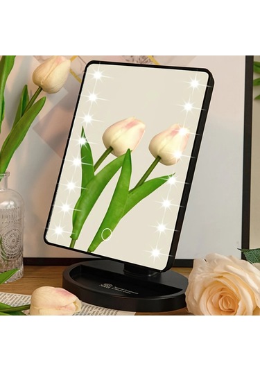 Işıklı Makyaj Aynası, Kare Pil Kullanımı Güzellik Aynası, Çok Renkli