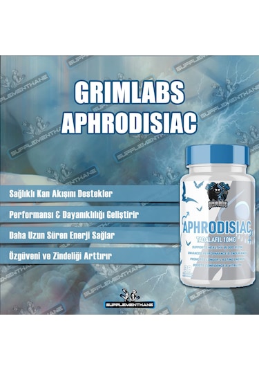 Grimlabs Aphrodisiac Afrodizyak Tadalafil 10 Mg 30 Caps Erkekle