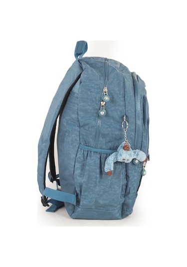 571 Krinkıl / Klinkır Su Geçirmez Hafif Çok Gözlü Spor, Seyahat, Okul, Laptop Sırt Çantası Mavi 1d Mavi