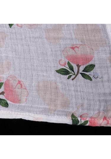 Dolıty Yumuşak Muslin Bebek Kundaklama Battaniye Yenidoğan Gül Gül Çok Renkli