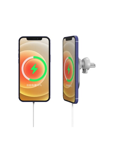 X-19 15w Araç Havalandırma Montajlı Manyetik Kablosuz Şarj Cihazı İphone 12 İçin