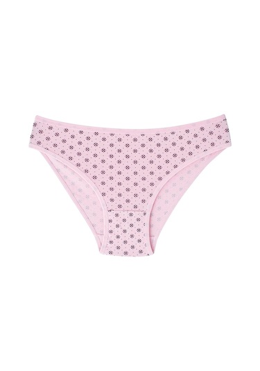 Kadın Karışık Renkli Desenli Külot 3'lü Paket Pamuklu Esnek Kumaş Desenli