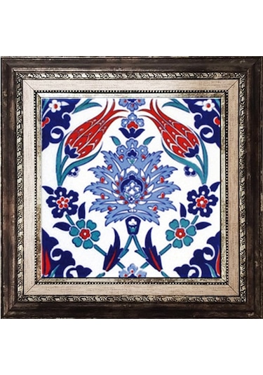 Armada Çini 20X20 Cm Ac 4 Iznik Lale Desen Kütahya Çini Pano
