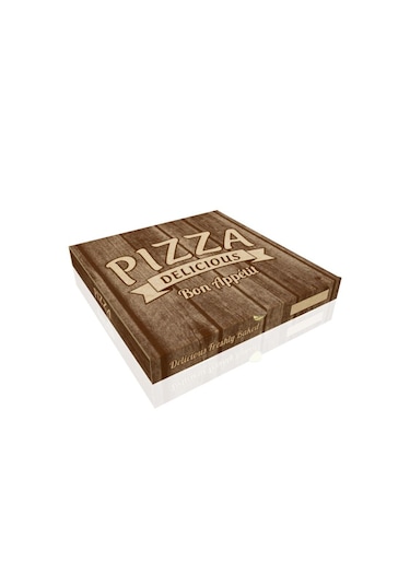 Baskılı Pizza Kutusu 24x24x4 Cm 100 Adet
