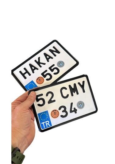 Bisiklet Plaka, Dekor Plaka, 12x18cm Motor Plakası