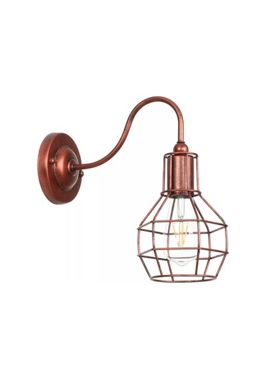 Rys Bakır Patinalı Dekoratif Rustik Kafes Duvar Aplik Diğer