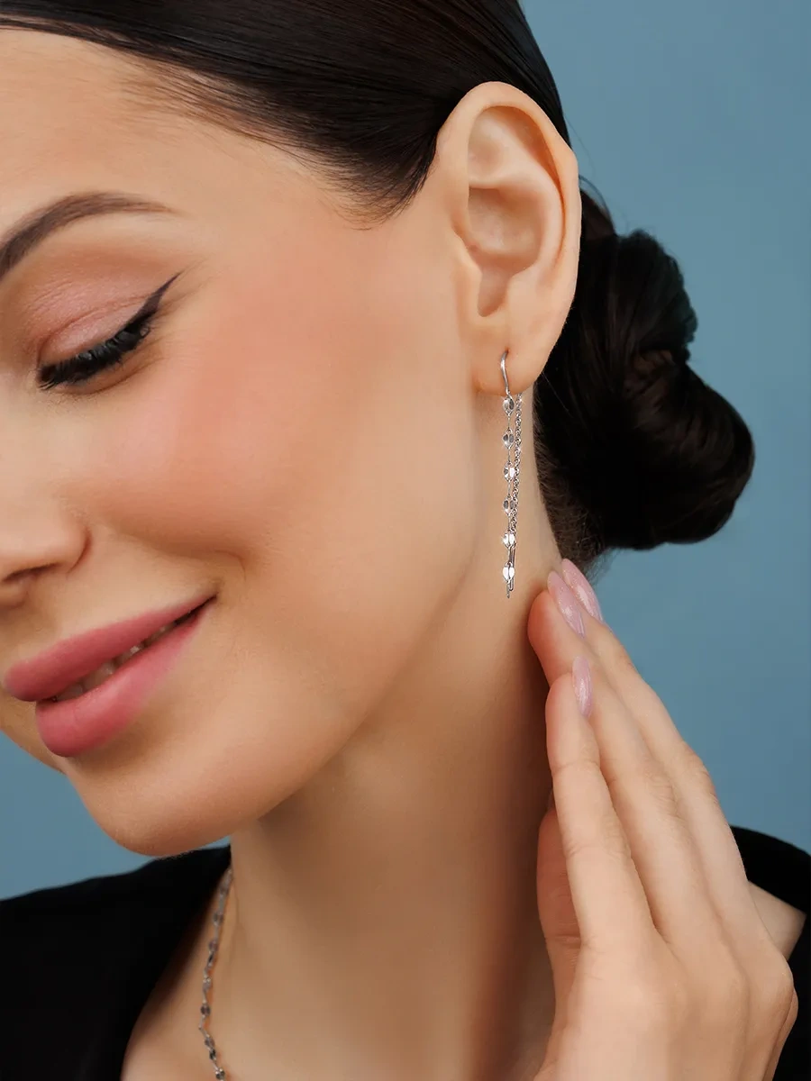 Veronika Jewelry Factory Uzun Zincirli Gümüş 925 Küpeler 439431929 Diğer