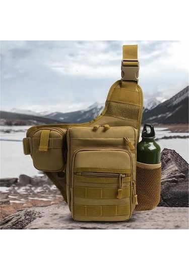 Maoyaya Jialan Kamp Tırmanma Çantası Göğüs Kılıfı - Erkek Bisiklet Kahverengi Kahverengi