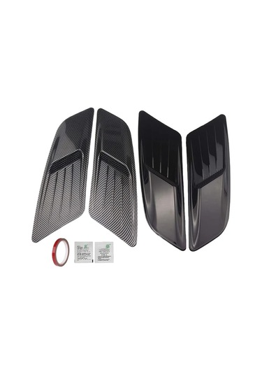 Besthome1 3 Adet Siyah Gm Kaput Hava Çıkışı Dekorasyon Kapağı Otomobil Tasarım Aksesuar