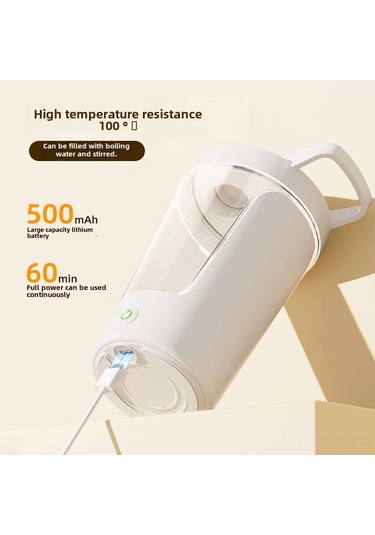 Reedark 450ml Siyah Şarjlı Otomatik Karıştırıcı Bardak - Elektrikli Kahve/süt/soja Çay Hazırlama, Taşınabilir, Sağlıklı Pp Malzeme Diğer