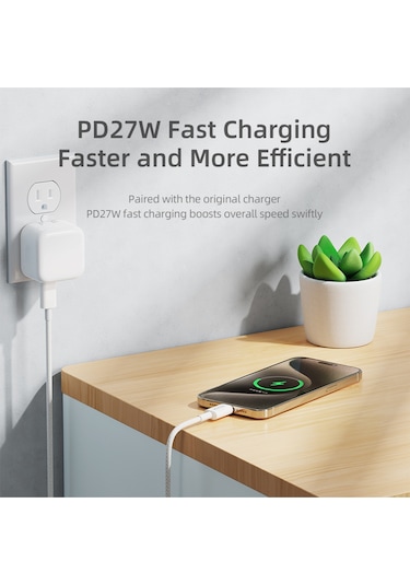 Z20 Pd 27w 1 Metre Type-c To Lightning Hızlı Şarj Ve Data Kablosu Beyaz