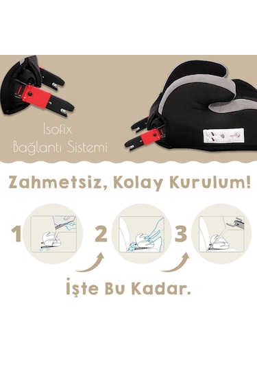 Lorelli Sirius New Isofix Oto Koltuğu Yükseltici - Gri