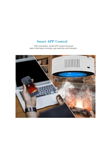 Yunboo Ev İçin Akıllı Wi-fi Gaz Sızıntısı Algılayıcı, Uyarı Sesi Ve Uygulama Bildirimi İle Tehlike Tespiti Avrupa Standartı