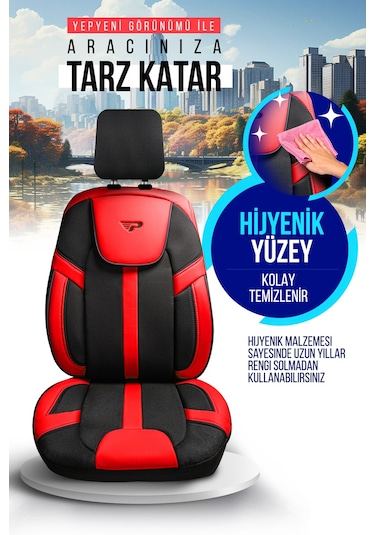 Panda Kapadokya Serisi Jakar Kumaş Oto Koltuk Kılıfı - Tam Set