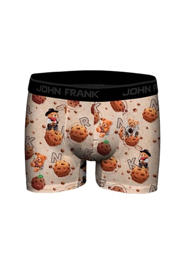 John Frank Dijital Baskılı Erkek Boxer Jfbd348-teddy Cookıe Çok Renkli