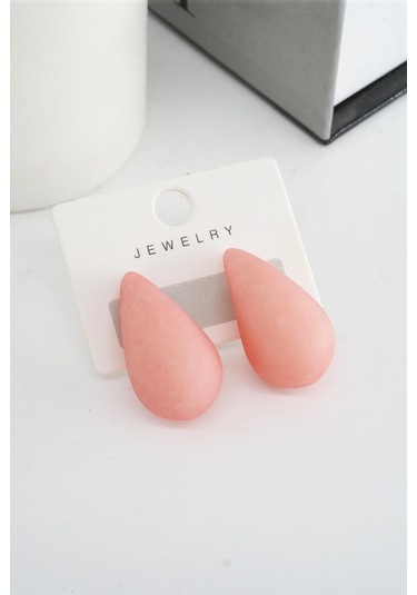 Kadın Vip Seri Su Damlası Model Küpe E. Pembe