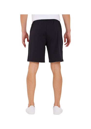 Adams Erkek Reflektör Logo Regular Fit Cepli Spor Şort Siyah