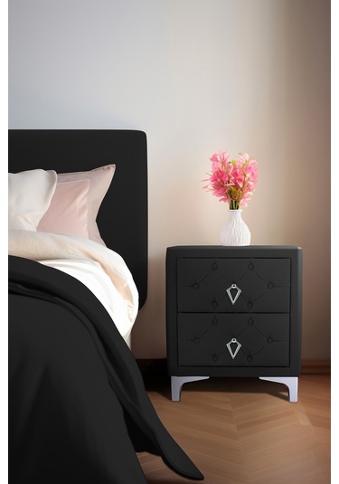 Ruby 2 Çekmeceli Komodin-silver Model Kapitoneli Yatak Odası Iki Çekmeceli Komodin&şifonyer Modeli Antrasit Ruby 2 Çekmeceli Komodin-silver Model Kapitoneli Yatak Odası Iki Çekmeceli Komodin&şifonyer Modeli Antrasit