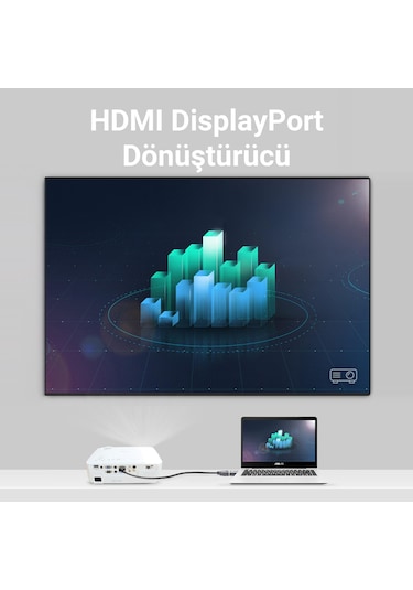 Veggieg 4k 30hz Displayport To Hdmı Çevirici Dönüştürücü Adaptör