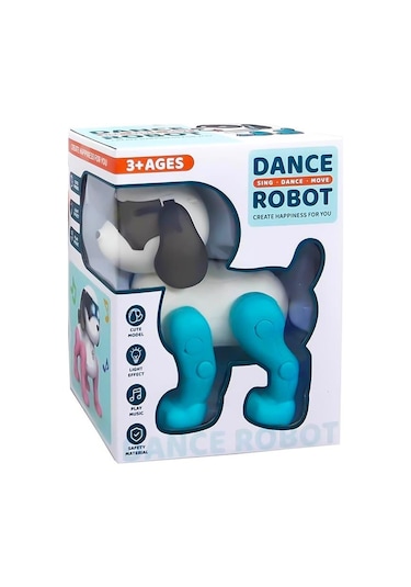 Ctoy Işıklı Sesli Dans Eden Robot Köpek Mavi 1112 Köpek
