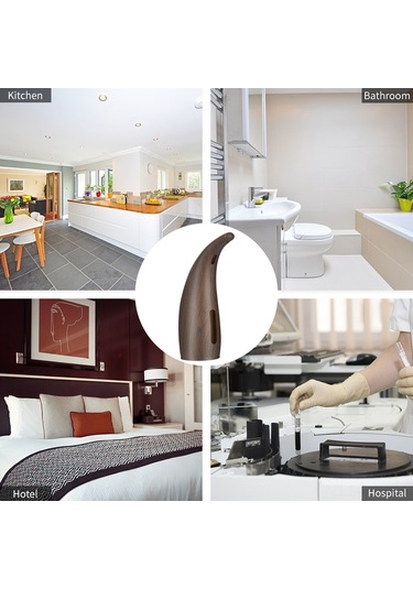 Gajeena Koyu Ağaç Desenli 300ml Otomatik Entegre Infrared Alçak Akış Sabun Dağıtıcı Pil Yok - Modern Mutfak/banyo Kullanıma Uygun Koyu Kahverengi